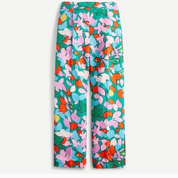 NWT J.Crew Confetti Floral Pants, Size 8 - Picture 2 of 7